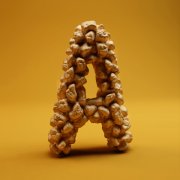 超有创意的一组3D字母设计